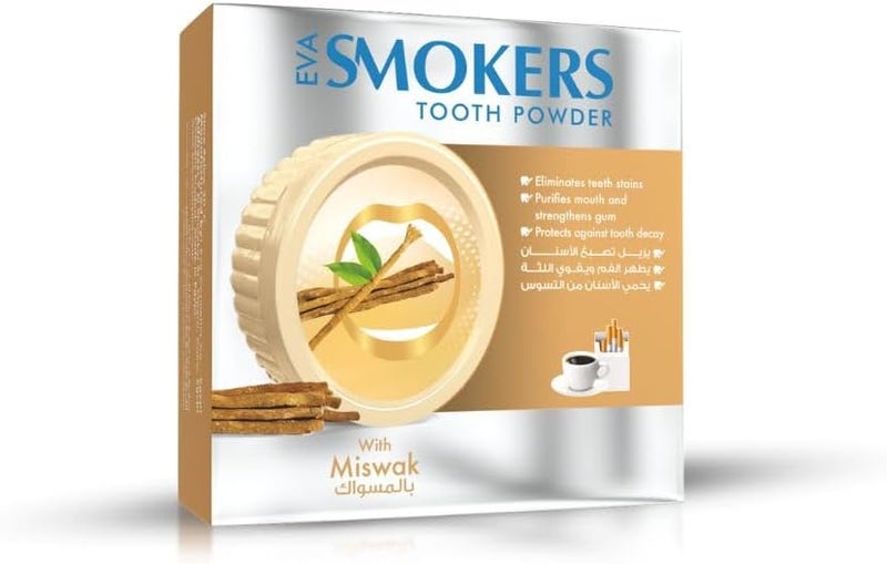 Eva Smokers Tooth Powder with Miswak - 40 gm - Image 1